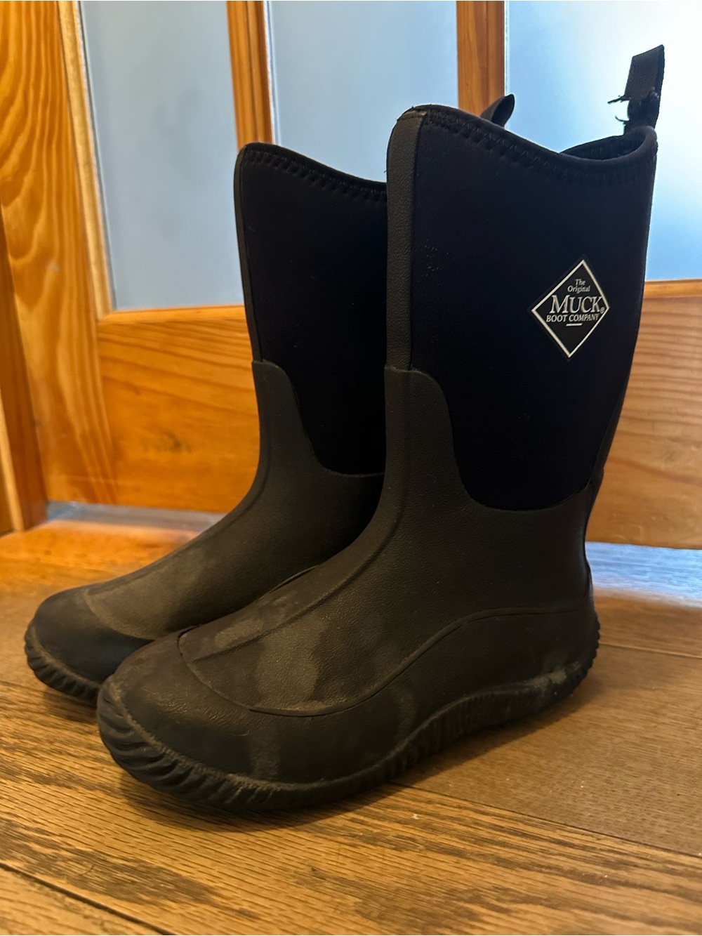 Kid's MUCK BOOT COMPANY Black Waterproof Neoprene Pull On Boots…Size 4 4.5